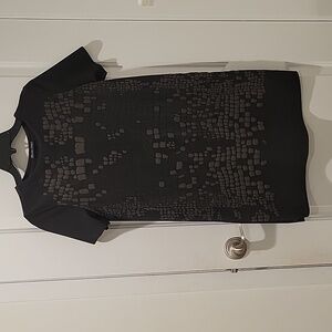 Zara Black Crocodile/Reptile Print Mini Dress Size S